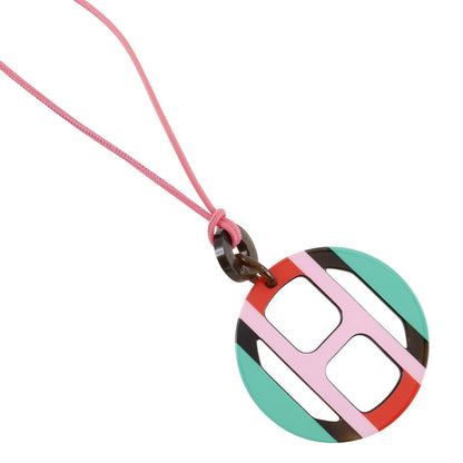 Hermes Necklace Buffalo Horn and Horn, Pink, Horn, Necklace