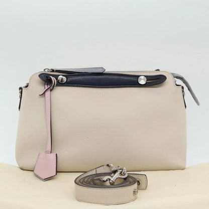 Fendi By The Way Satchel Leather, Beige, Leather, Handbag