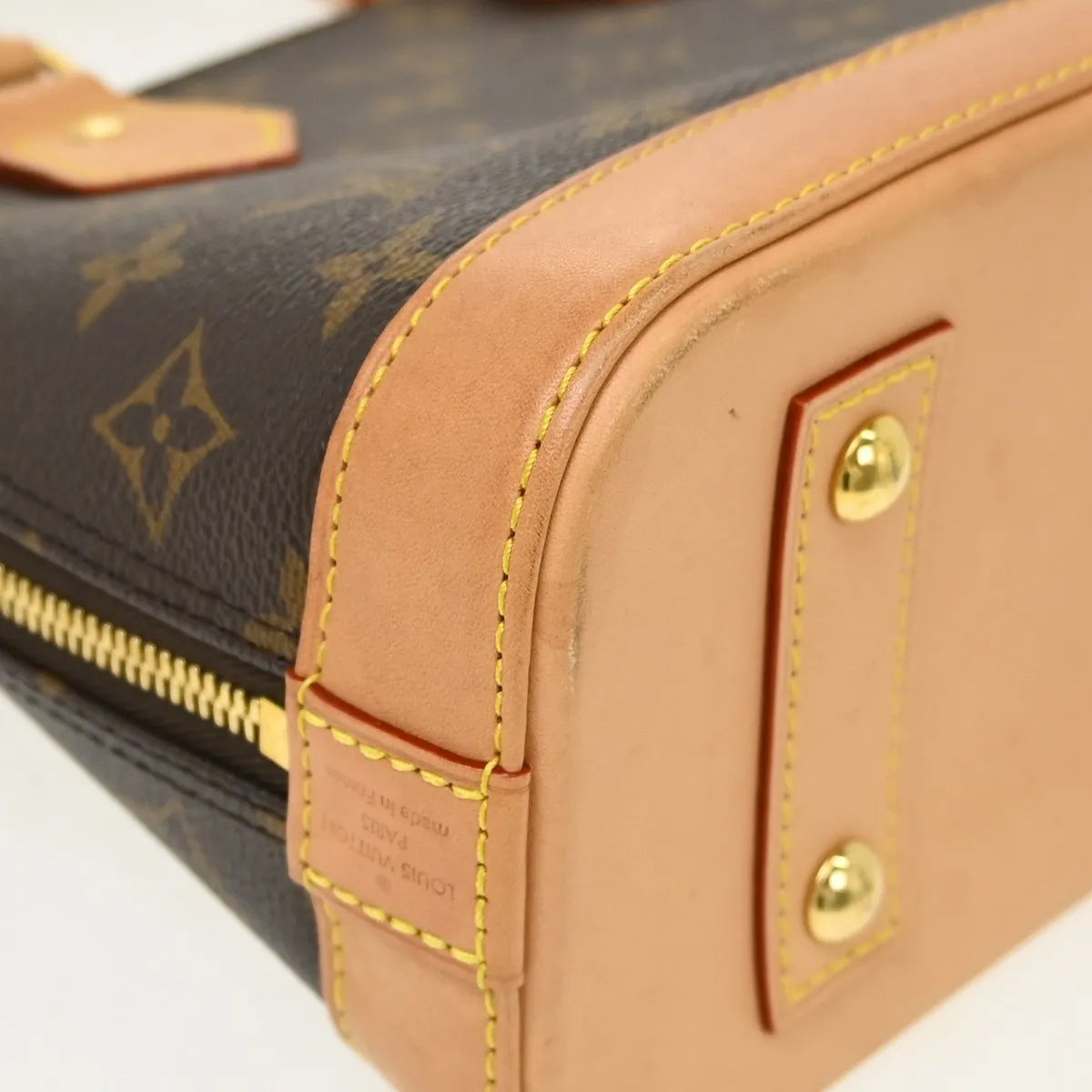 Louis Vuitton Alma Monogram Canvas, Brown, Canvas, Handbag