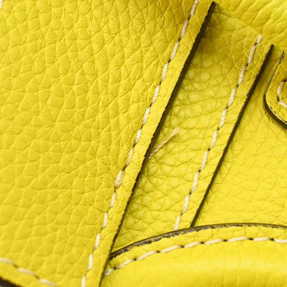 Celine Luggage Grainy Leather, Yellow, Leather, Tote Bag