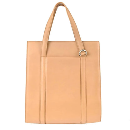 Cartier Cabochon Leather, Beige, Leather, Handbag