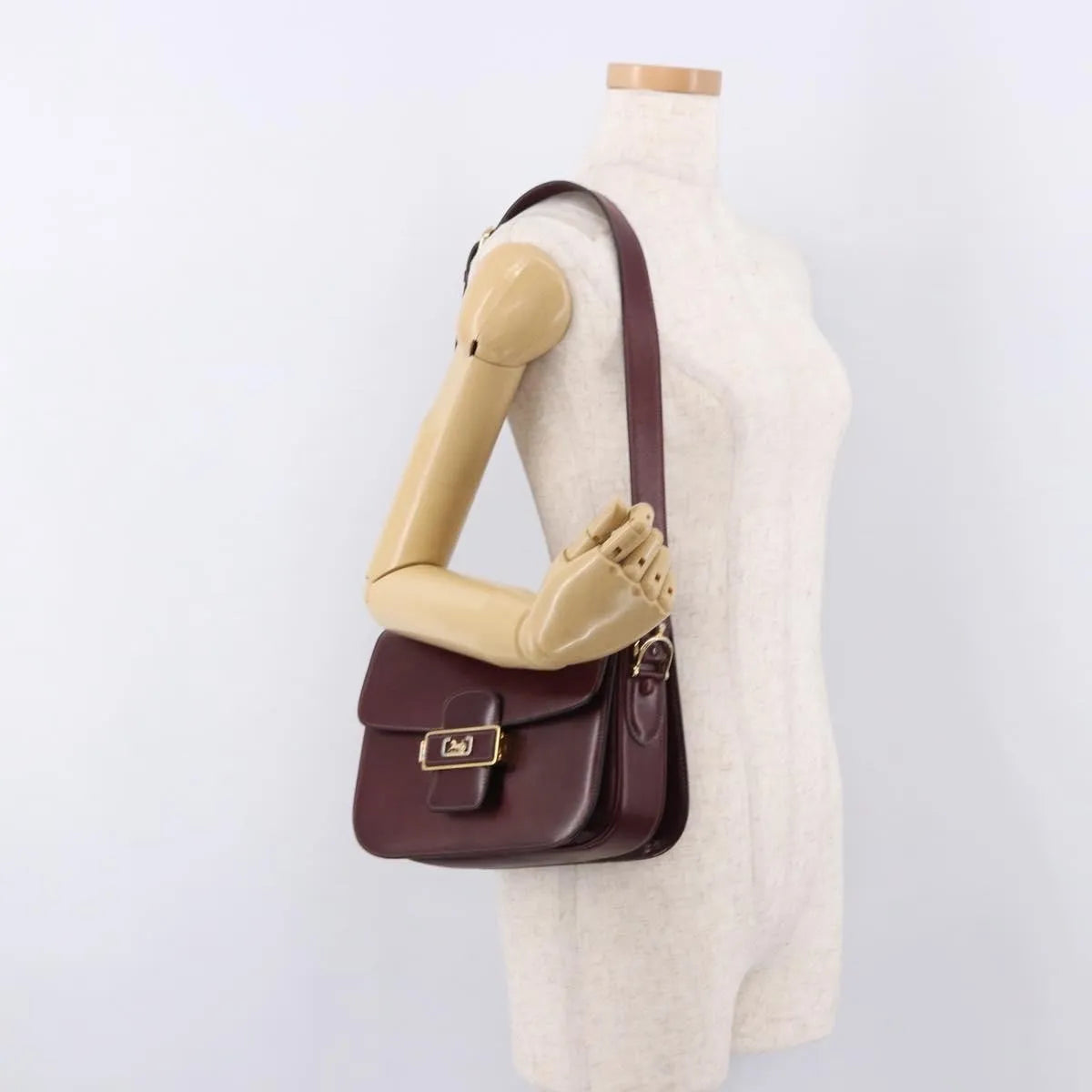 Celine Horse Carriage Leather, Burgundy, Leather, Shoulder Bag