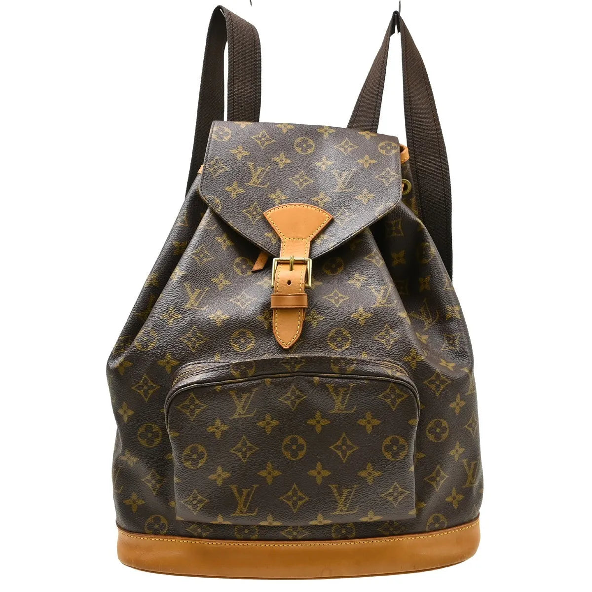 Louis Vuitton Vintage Montsouris Monogram Canvas, Brown, Canvas, Backpack