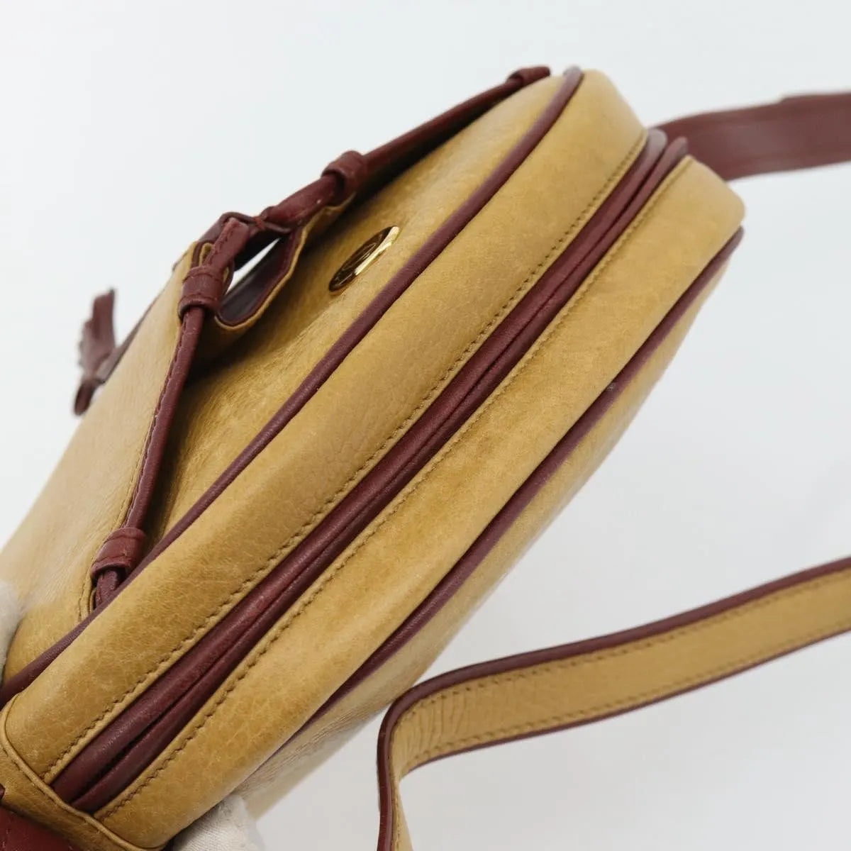 cartier Tasseled Must de Cartier Leather, Yellow, Leather, Shoulder Bag