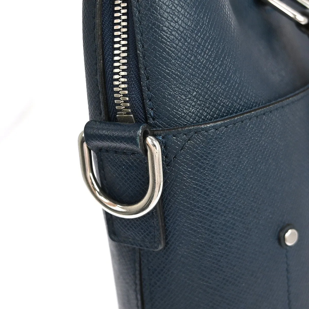 Louis Vuitton Grigori Tote Taiga Leather, Blue, Leather, Tote Bag