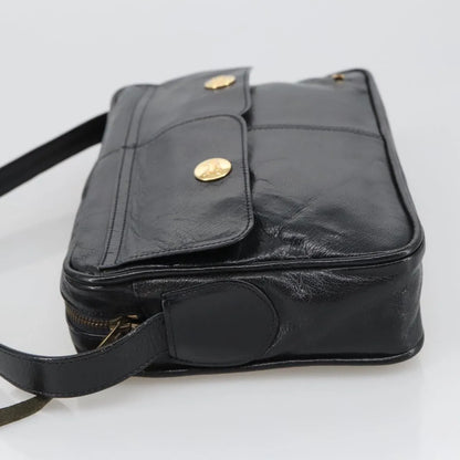 Celine Vintage Leather, Black, Leather, Shoulder Bag