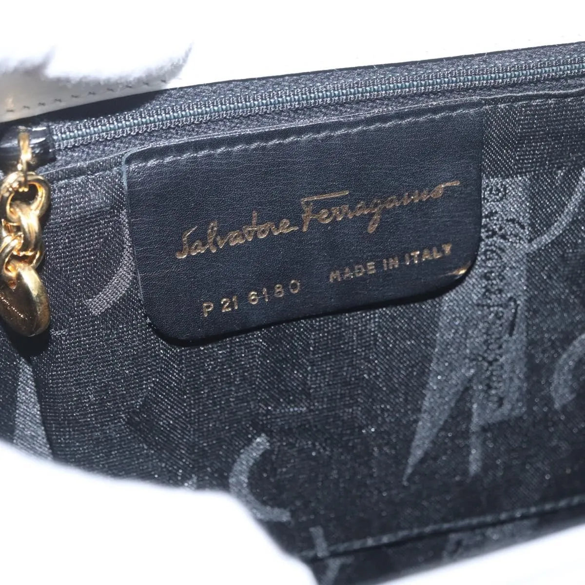 Salvatore Ferragamo Vintage Top handle Leather, White, Leather, Handbag