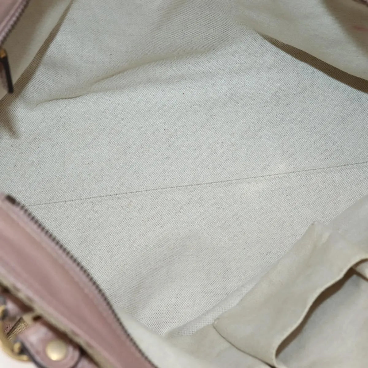 Gucci Vintage Interlocking G Canvas and Leather, Beige, Canvas, Handbag