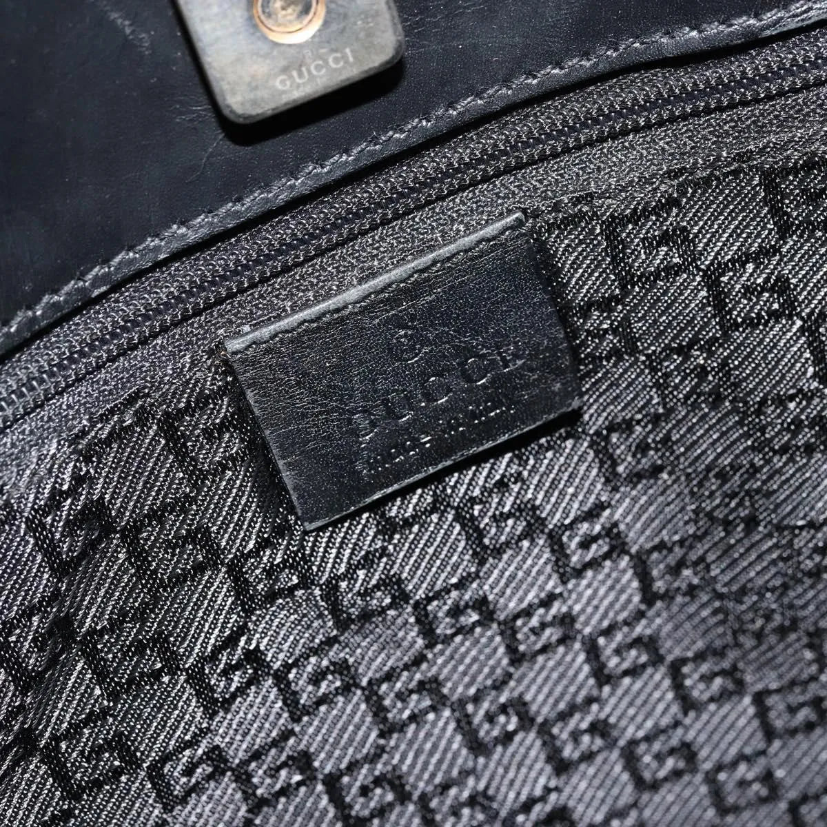 Gucci Vintage tote Leather, Black, Leather, Tote Bag