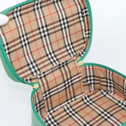 Burberry Vanity Leather, Green, Leather, Clutch