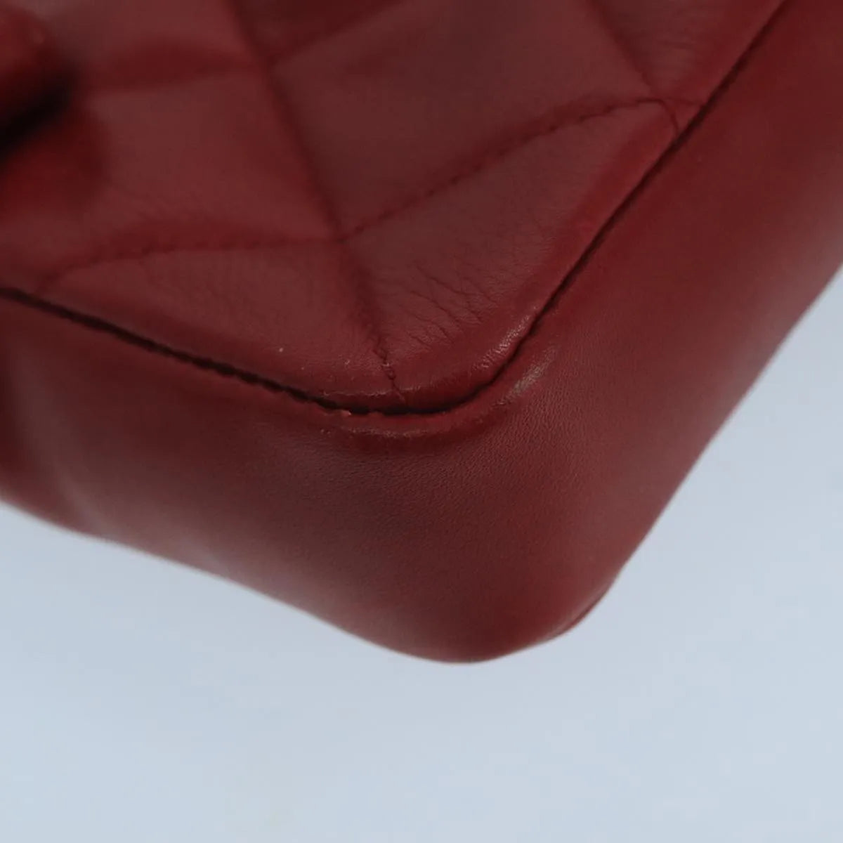 Chanel Vintage CC Flap Waist Quilted Leather, Red, Leather, Clutch
