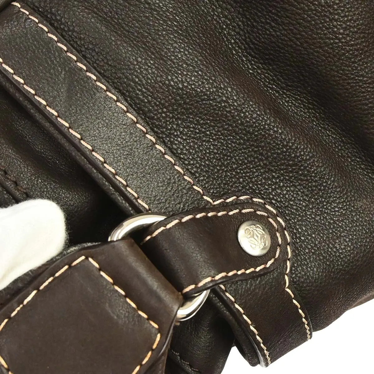 Loewe Anagram Bag leather, Brown, Leather, Handbag
