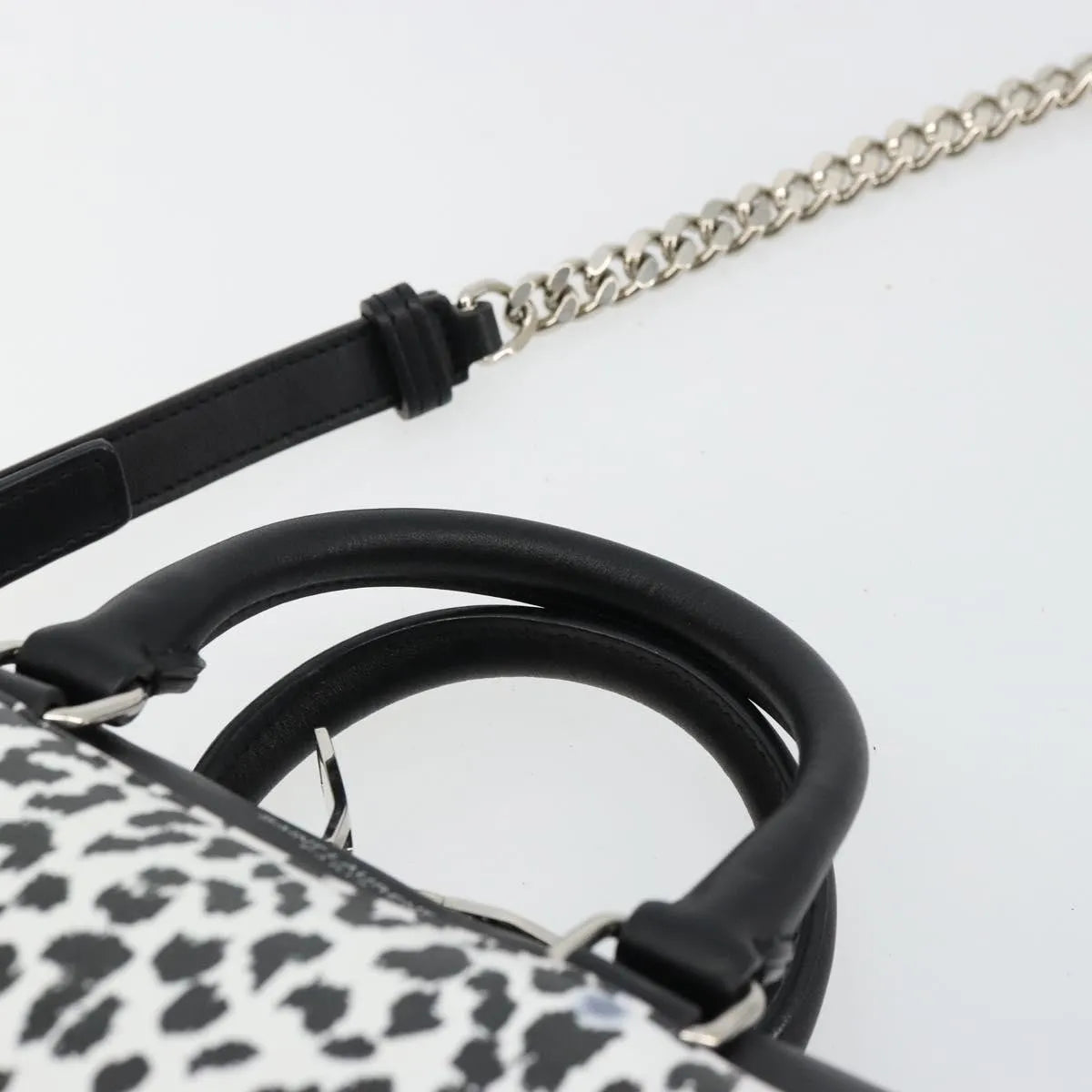 Saint Laurent Classic Baby Duffle Printed Leather, Black, Leather, Handbag