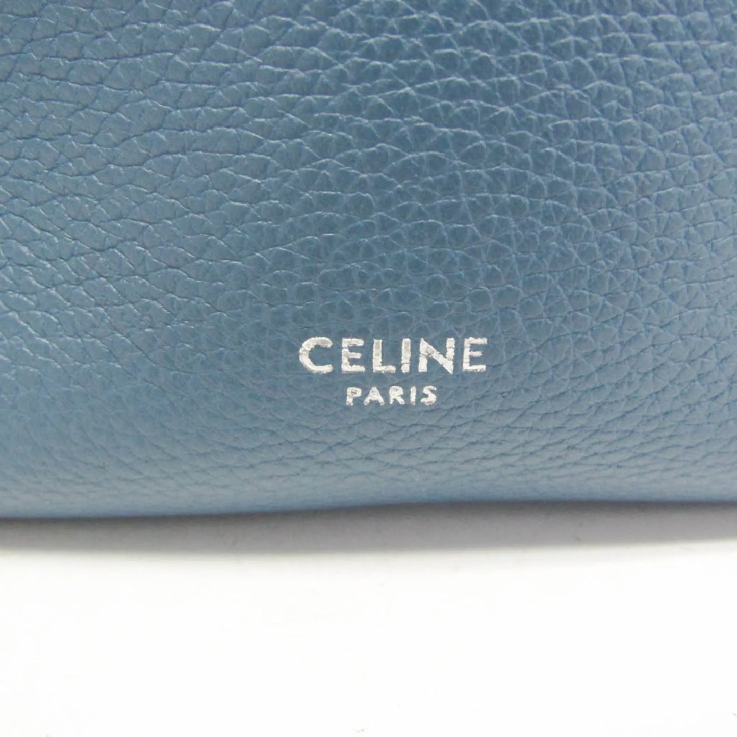 Celine Sangle Seau Calfskin, Blue, Leather, Shoulder Bag