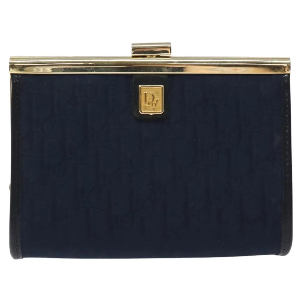 Christian Dior Trotter Canvas, Navy, Canvas, Clutch
