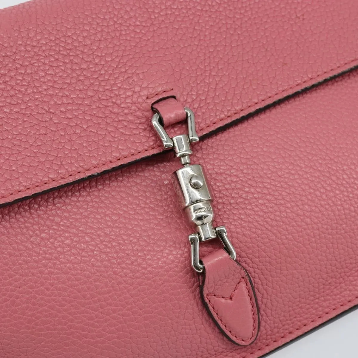 Gucci Jackie Soft Convertible Clutch Leather, Pink, Leather, Handbag