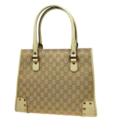 Gucci Miss GG Tote GG Canvas with Leather, Beige, Canvas, Handbag
