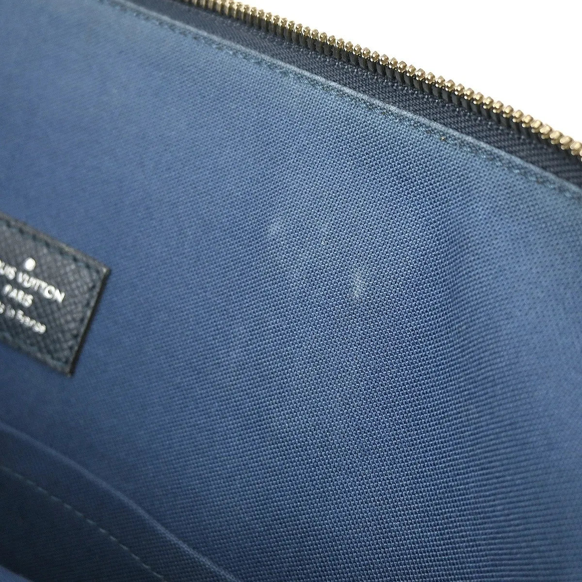 Louis Vuitton Grigori Tote Taiga Leather, Blue, Leather, Tote Bag