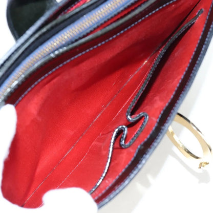 Celine Vintage logo ring shoulder bag Patent Leather, Green, Patent Leather, Shoulder Bag