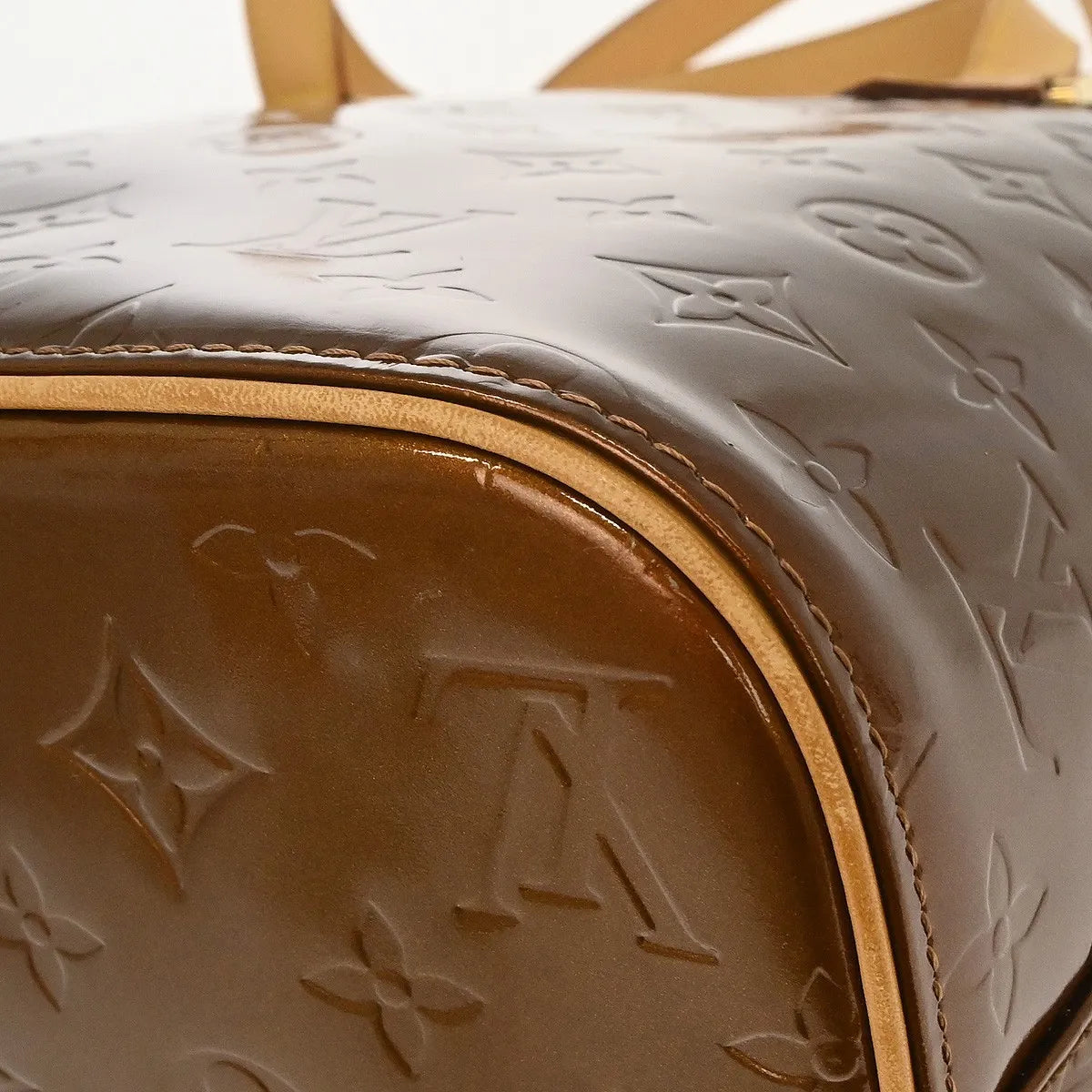 Louis Vuitton Houston Monogram Vernis, Brown, Patent Leather, Tote Bag