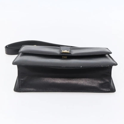 Burberry Nova Check Shoulder Bag Leather, Black, Leather, Shoulder Bag