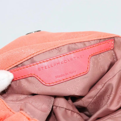Stella McCartney Falabella Fold Over Faux Leather, Orange, Polyester, Shoulder Bag