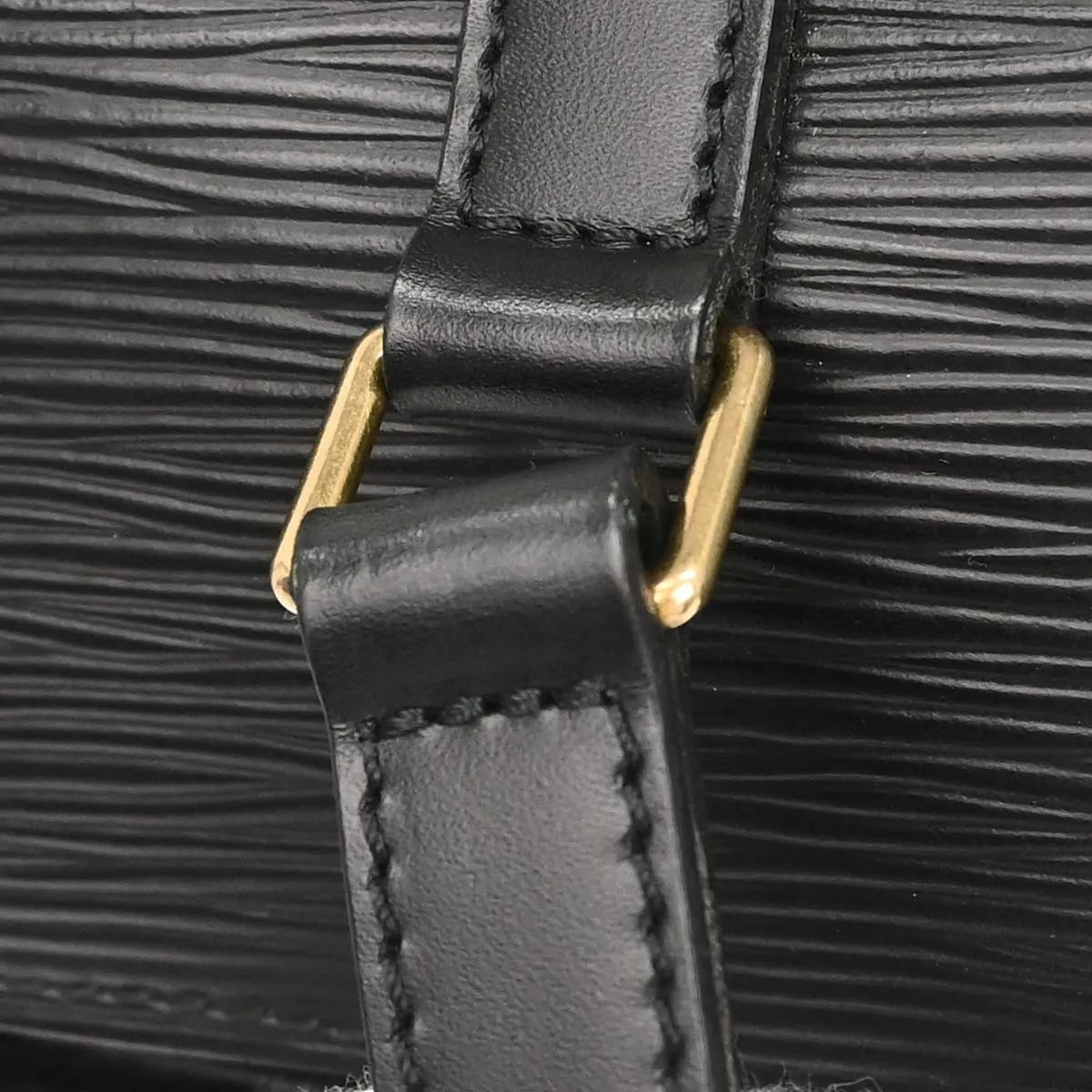Louis Vuitton Soufflot Epi Leather, Black, Leather, Handbag