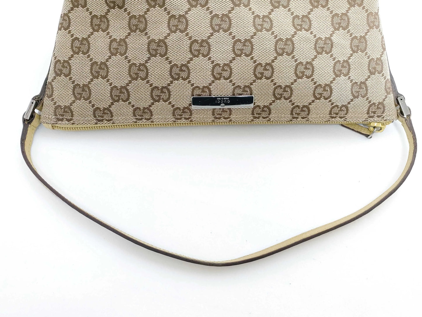 Gucci Vintage Boat Pochette GG Canvas, Beige, Canvas, Clutch