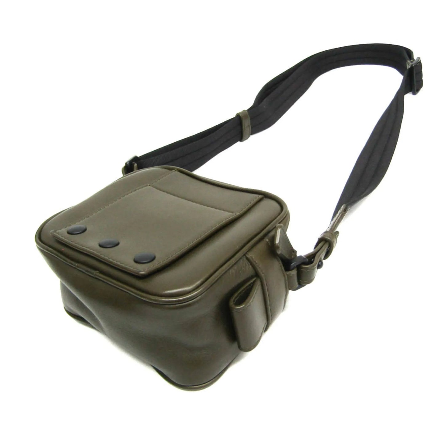 Bottega Veneta Crossbody Perforated Leggero Leather, Khaki, Leather, Shoulder Bag