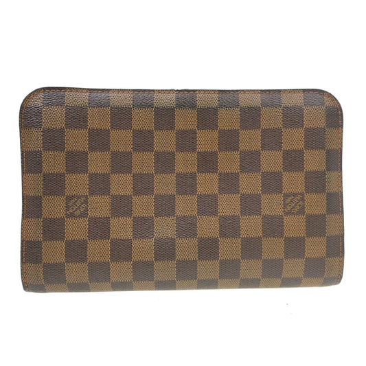 Louis Vuitton Pochette Saint Louis Damier, Brown, Canvas, Clutch
