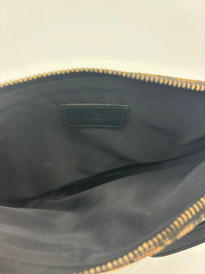 Christian Dior Vintage Saddle Diorissimo Canvas, Beige, Canvas, Shoulder Bag