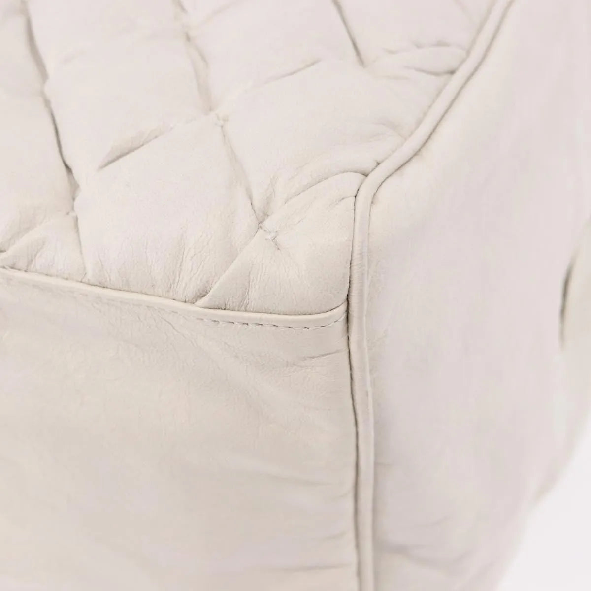 Balenciaga Matelasse Leather, White, Leather, Handbag