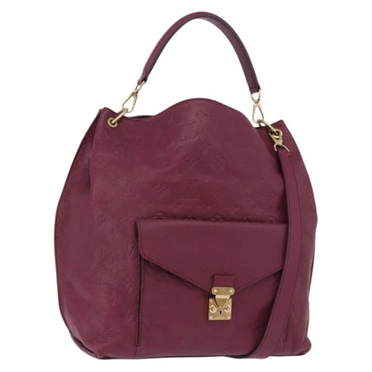 Louis Vuitton Metis Hobo Monogram Empreinte Leather, Burgundy, Leather, Handbag