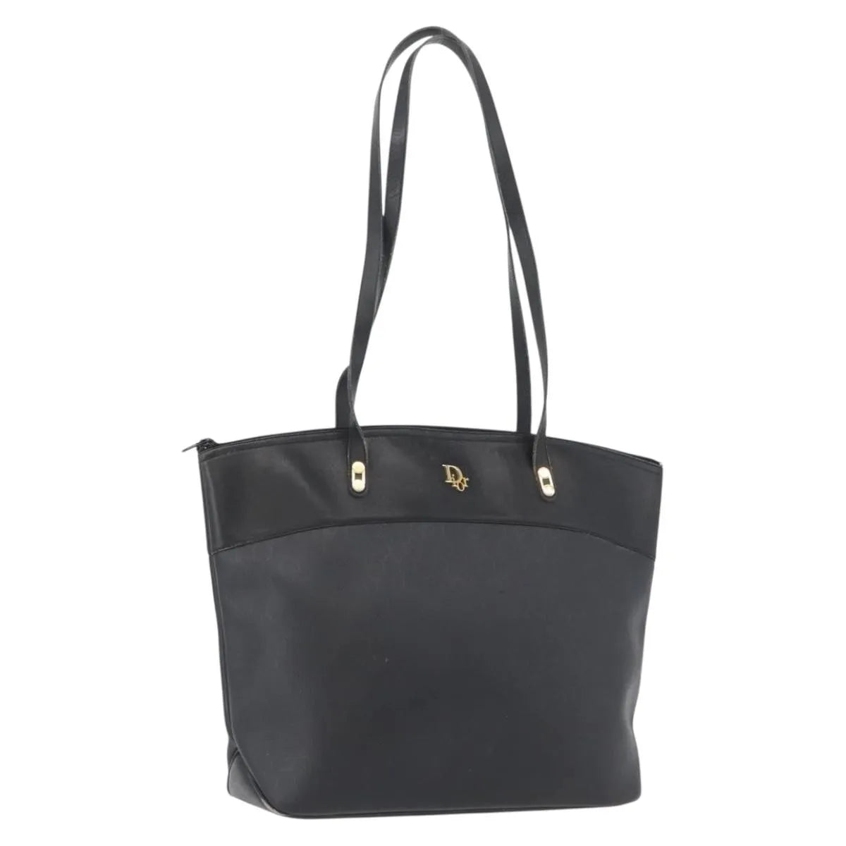 Christian Dior Vintage Honeycomb Canvas, Black, PVC, Shoulder Bag