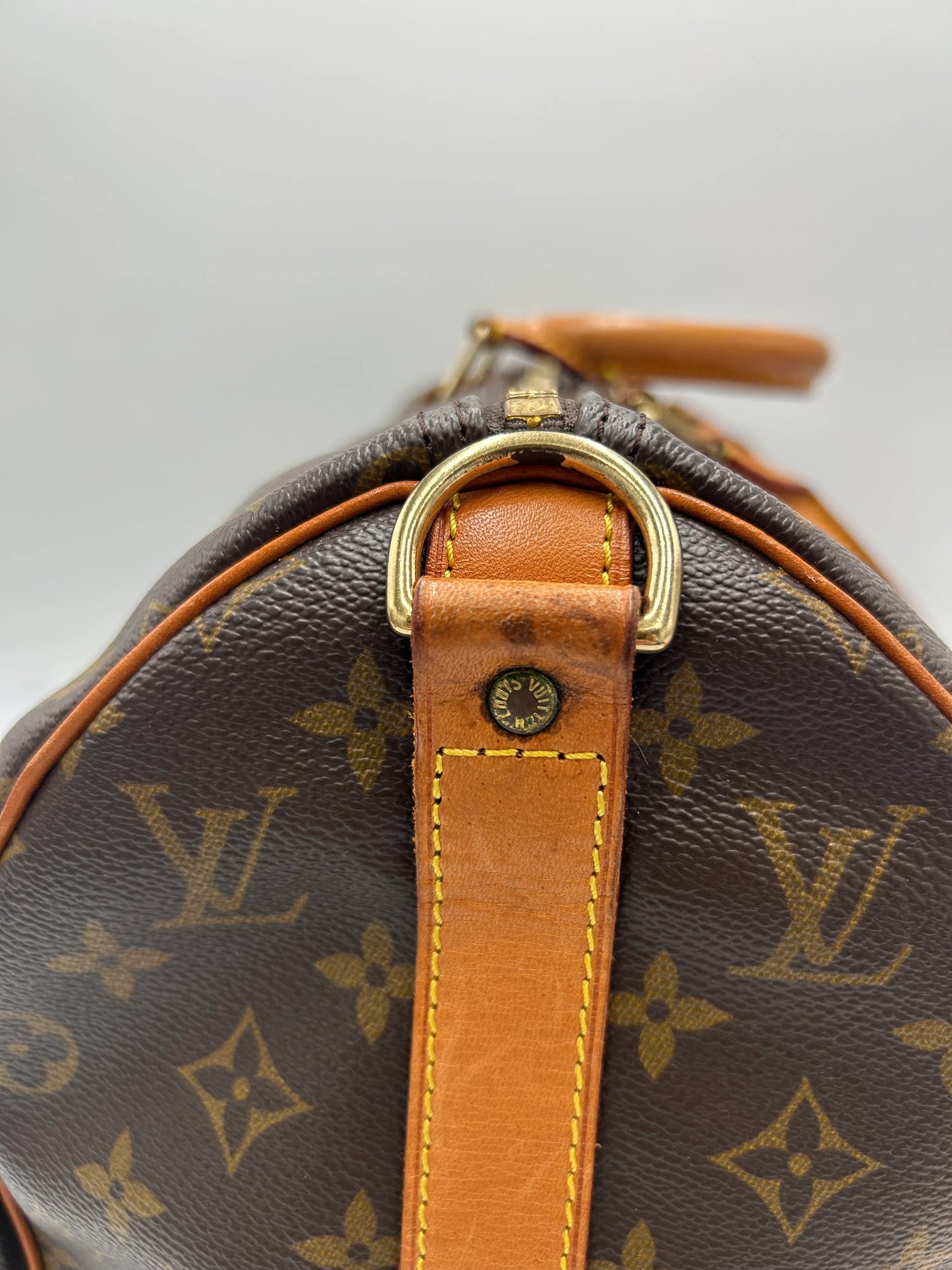 Louis Vuitton keepall bandoulière monogram, Brown, Canvas, Handbag