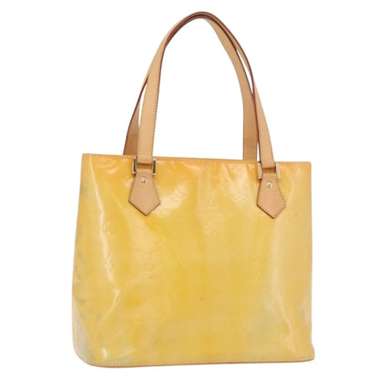Louis Vuitton Houston Monogram Vernis, Yellow, Patent Leather, Handbag
