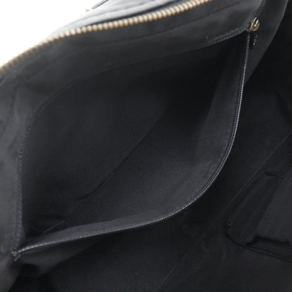 Chanel Surpique Boston Quilted Leather, Black, Leather, Handbag