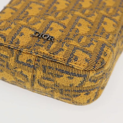 Christian Dior Vintage Trotter Canvas, Yellow, Canvas, Clutch
