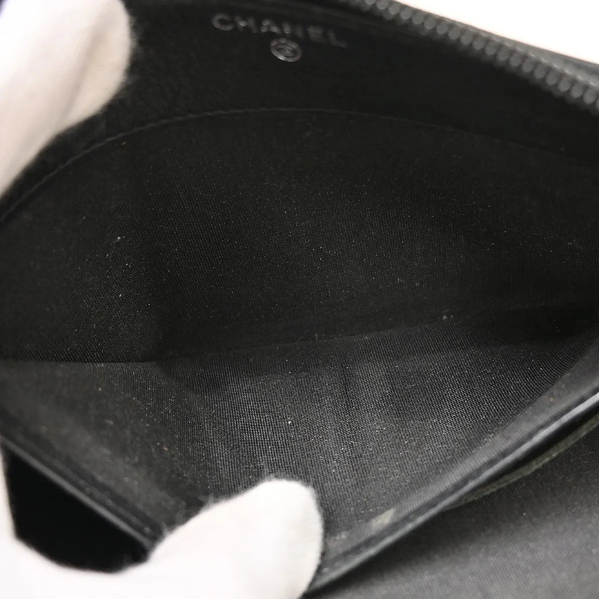Chanel Timeless CC Zipped Calfskin, Black, Calfskin, Wallet