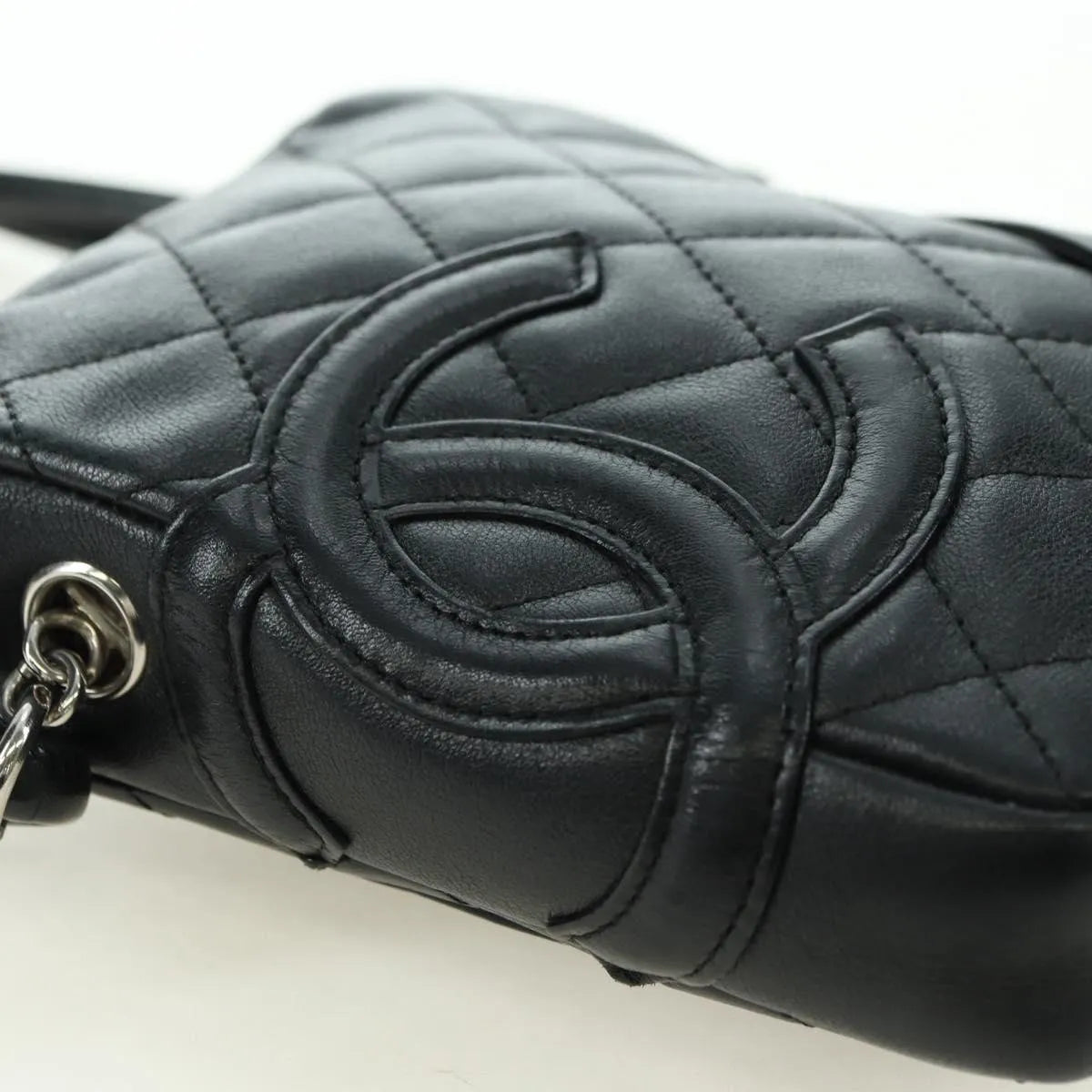 Chanel Cambon Crossbody Bag Quilted leather, Black, Leather, Shoulder Bag
