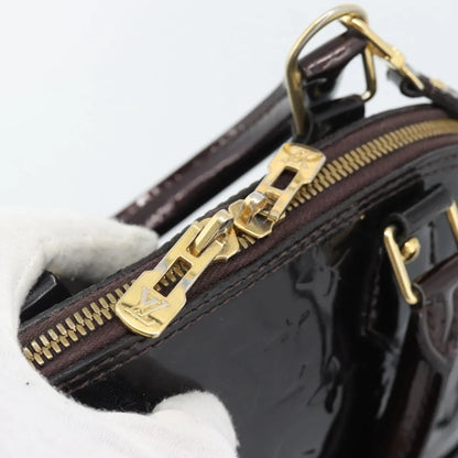 Louis Vuitton Alma Patent Leather, Brown, Patent Leather, Handbag