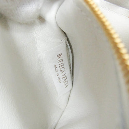 Bottega Veneta Cassette Chain Padded Maxi Intrecciato Leather, White, Leather, Shoulder Bag