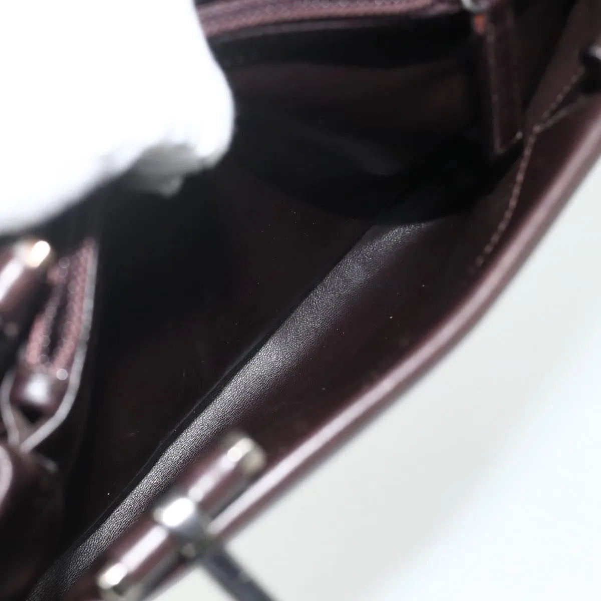 Gucci Vintage Leather, Brown, Leather, Handbag