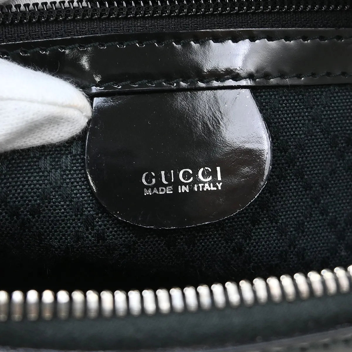 Gucci Travel GG Nylon, Black, Leather, Handbag