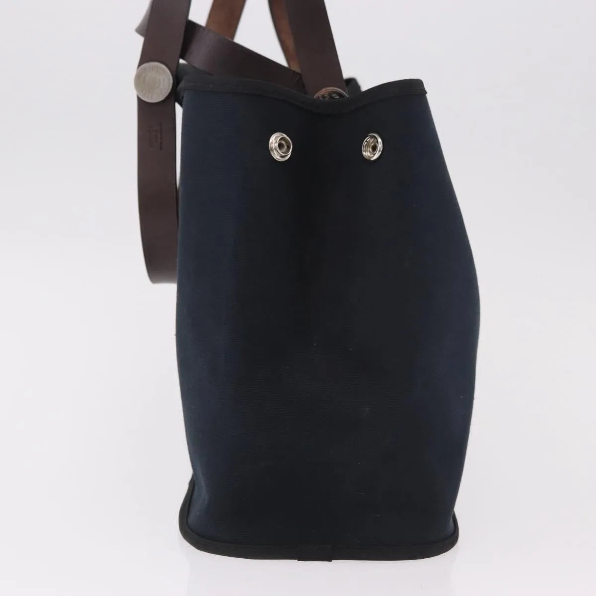 Hermes Cabag Elan Toile and Leather, Black, Canvas, Shoulder Bag