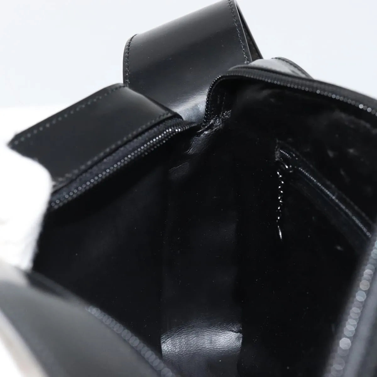Gucci Vintage G logo Leather, Black, Patent Leather, Shoulder Bag