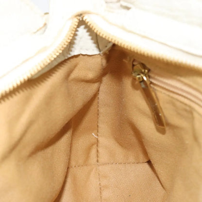Salvatore Ferragamo Gancini Leather, White, Leather, Handbag