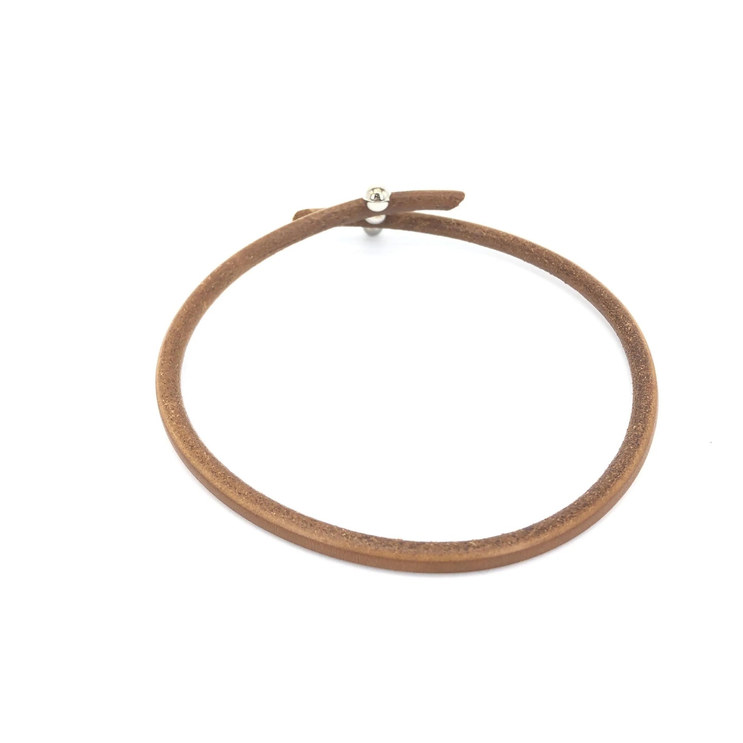 Hermes Tournis Chocker Tournis leather, Brown, Leather, Necklace