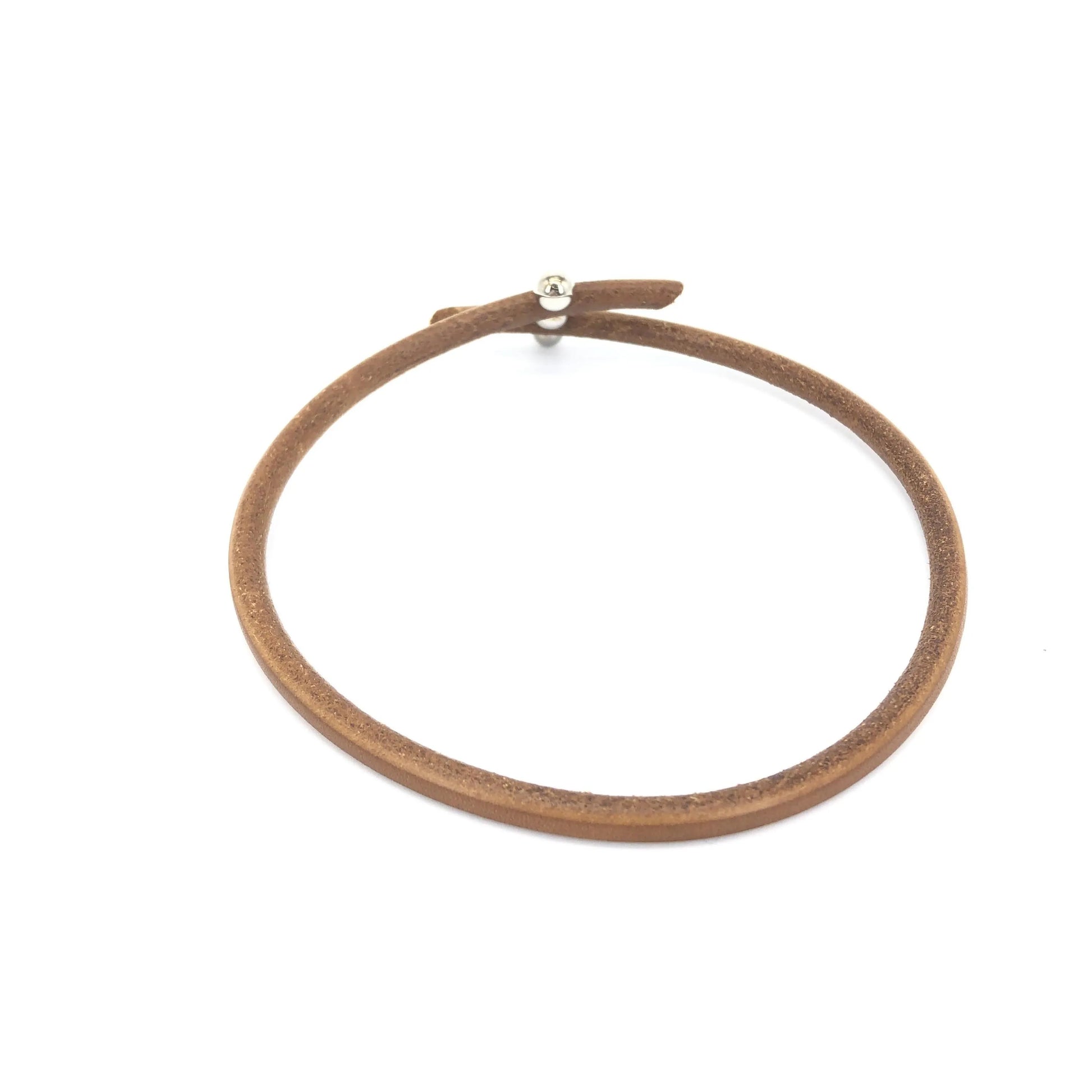 Hermes Tournis Chocker Tournis leather, Brown, Leather, Necklace