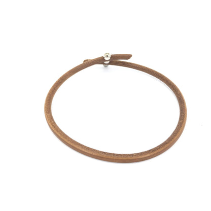 Hermes Tournis Chocker Tournis leather, Brown, Leather, Necklace